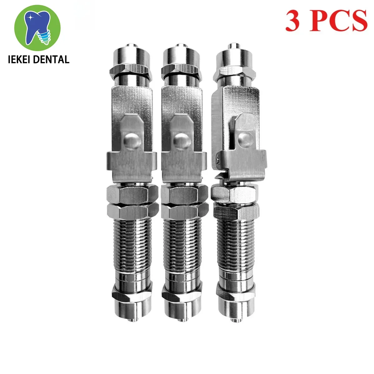 

3Pcs Stainless Steel Dental Air Water Quick Connector for Dental Ultrasonic Scaler EMS Woodpecker with Anti-suckback