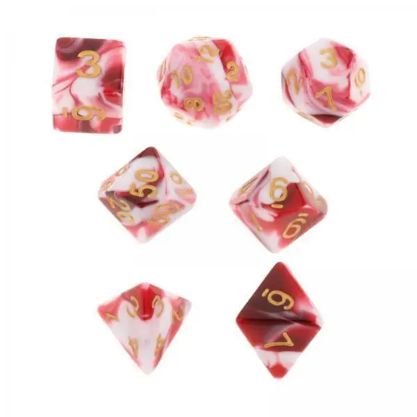 

Multi Colored Polyhedral Dice Acrylic Board Game Accessory Set for Table Games Card Games Party