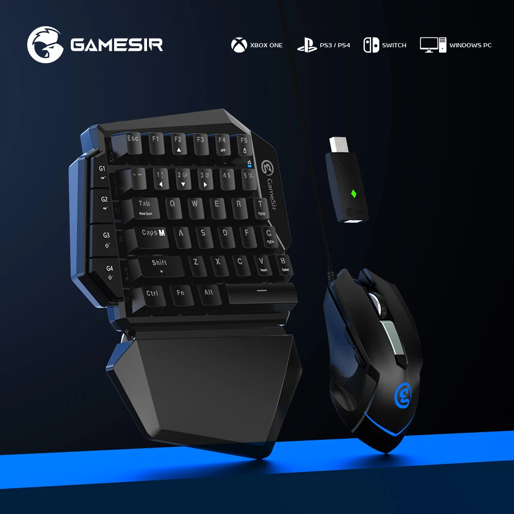 ماوس ومحول لوحة مفاتيح الألعاب GameSir VX AimSwitch لسلسلة Xbox X وXbox Series S وPS4 وPlayS PlayStation 4 وNintendo Switch