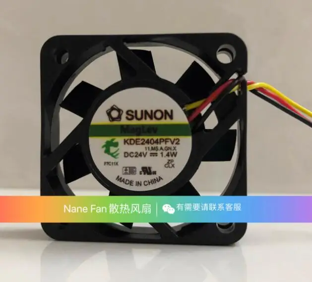 SUNON KDE2404PFV2 DC 24V 1.4W 40x40x10mm 3-Wire Server Cooling Fan