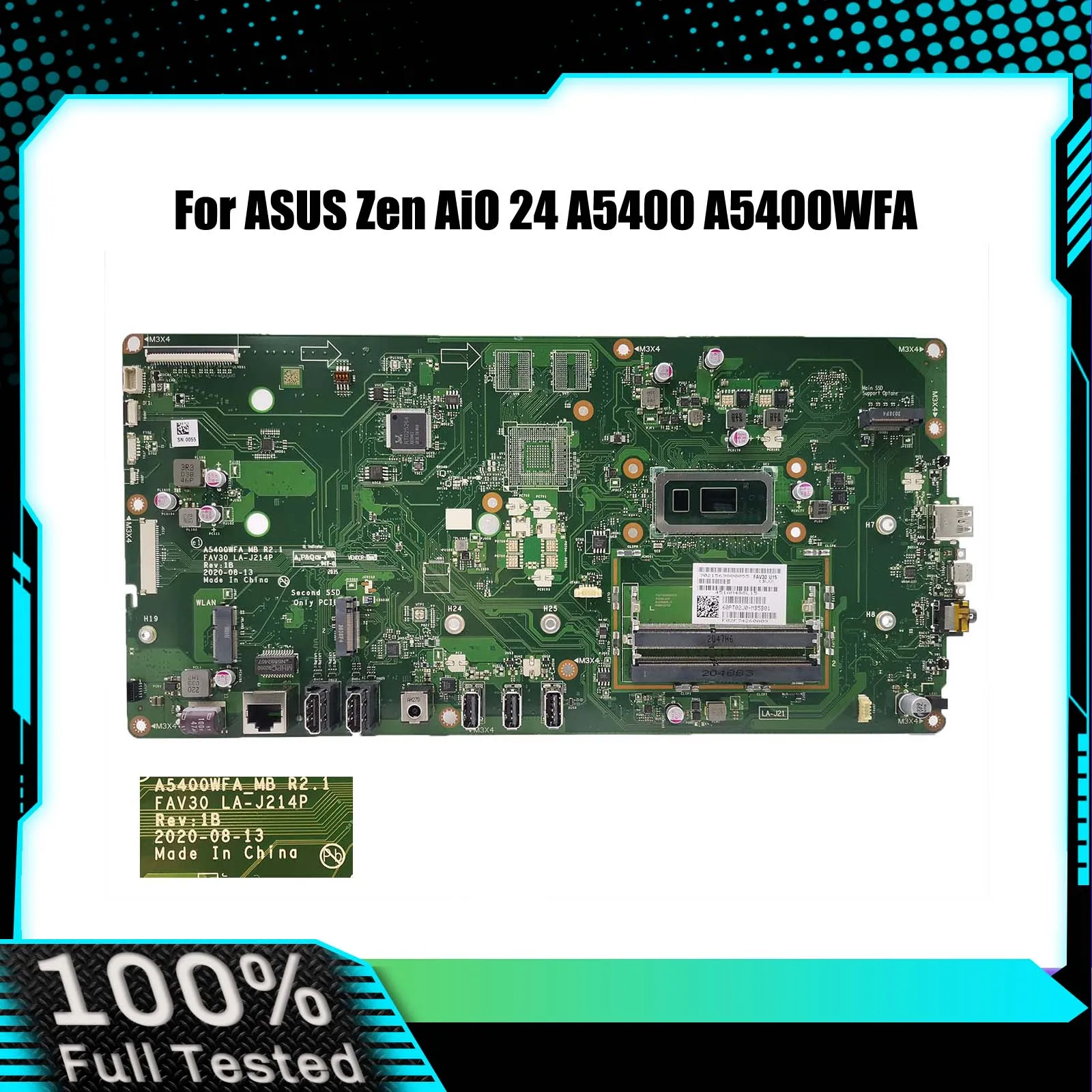 

LA-J214P Motherboard For ASUS Zen AiO 24 A5400 A5400WFA Mainboard i5-10210U CPU 100% Tested OK