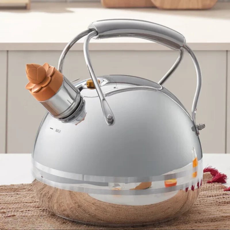 LINKFAIR-hervidor de agua de alta presión de acero inoxidable 304 para estufa de Gas, cocina de inducción, ebullición rápida, gran altitud, 5L