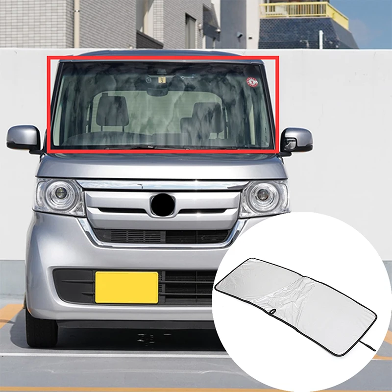 Front Car Sunshade Cover Memory Steel Ring For Honda N BOX N-BOX JF3 JF4 2017-2021