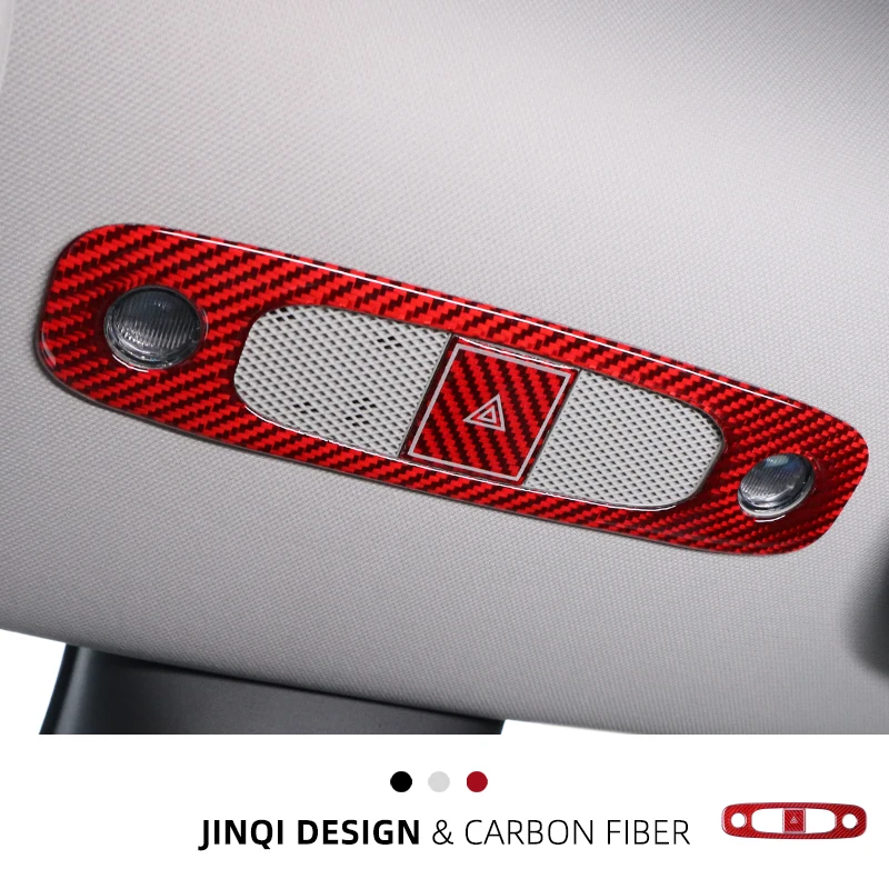 

Suitable for Tesla modely/3 roof reading light frame decorative sticker carbon fiber car interior accessories modified