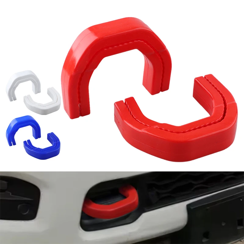 2 قطعة خطاف سحب أمامي أحمر أزرق أبيض يغطي غطاء وصلة لدودج رام 1500 2019-2024 خطاف سحب السيارة يغطي