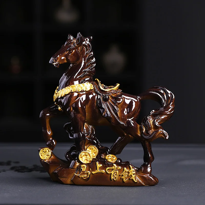 Zhaocai Resin Horse Color Changing Tea Pet Decoration for Household Creative Tea Tray Tea Set Tea Ceremony Crafts Decoration