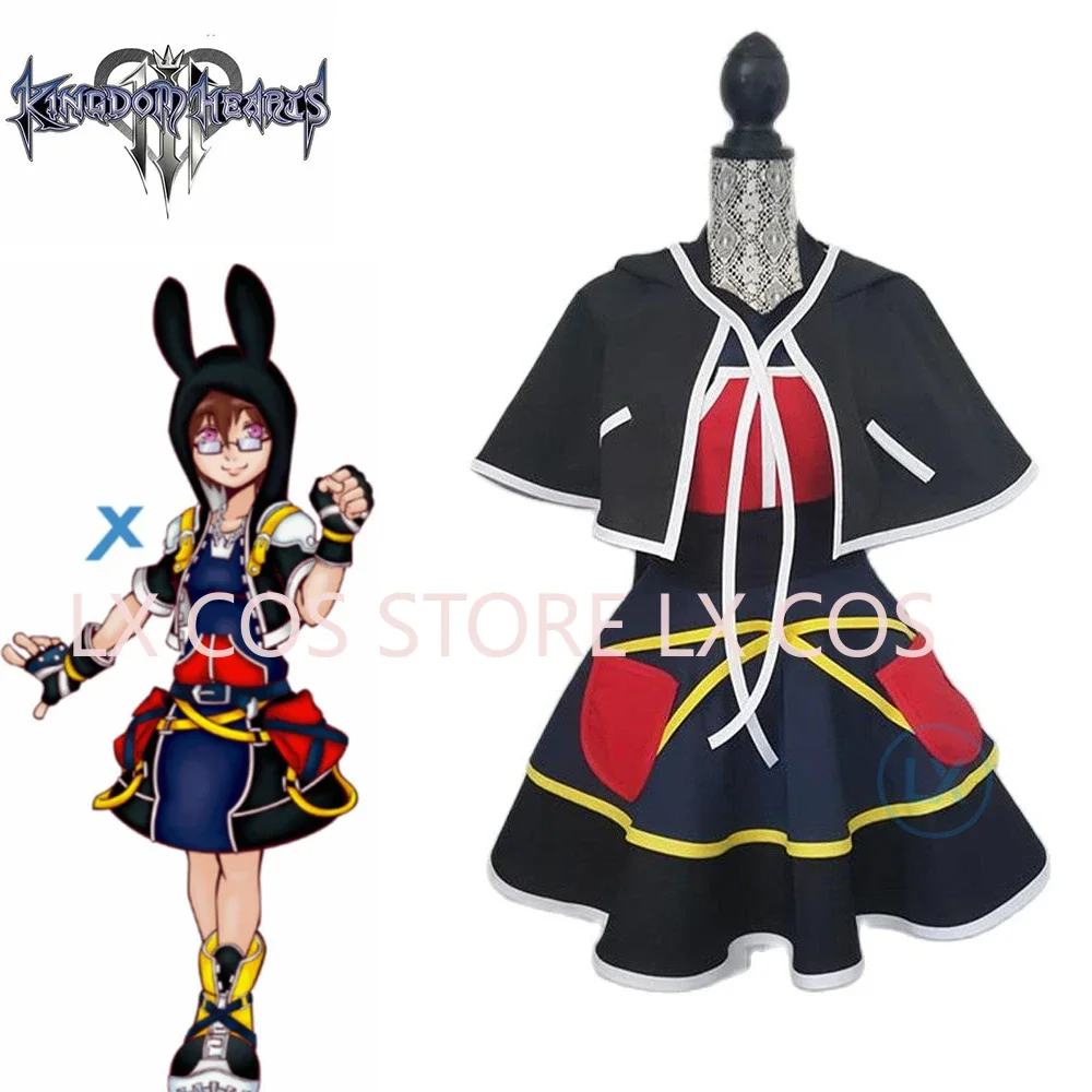 Anime Kingdom Hearts Cosplay Costume Sora Cape Dress Costume For Female Halloween Custom Made Clothes