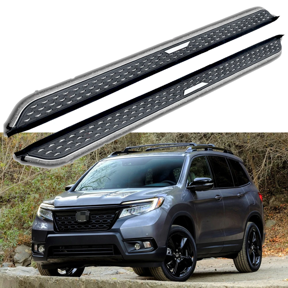 2PCS Side Step fits for Honda Passport 2017 2018 2019 2020 2021 2022 2023 2024 Running Board Nerf Bars Stairs Aluminium Pedal