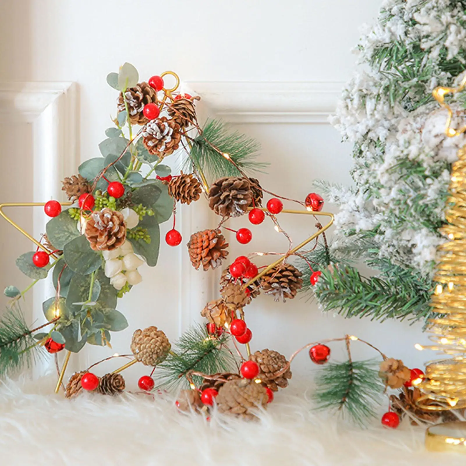 

Светодиодные рождественские огни на открытом воздухе 6,5 футов искусственный домашний декор Рождественские гирлянды Праздничный декор для внутренней и уличной гостиной