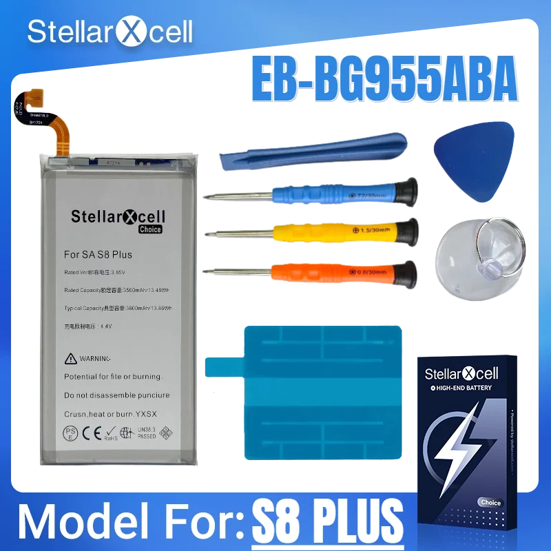 

StellarXcell Choice Battery For Samsung S8 Plus EB-BG955ABE EB-BG955ABA Premium pure cobalt battery replacement