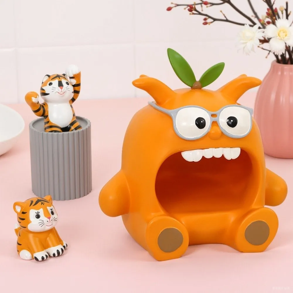 

Big Mouth Entryway Tray Decoration Creative Design Decorative Cartoon Doll Key Storage Tray Light Luxury Novelty