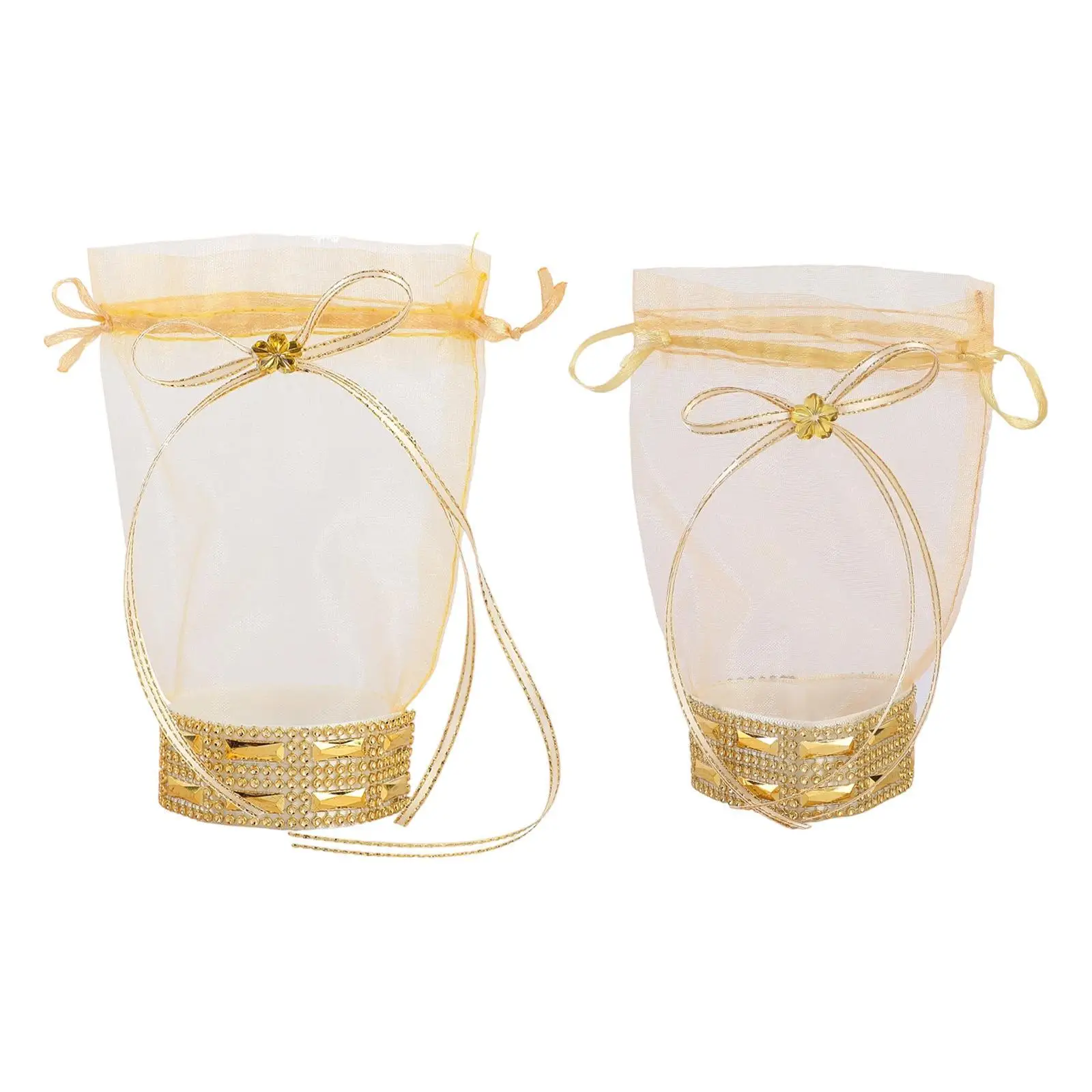 

2 Pieces Gift Bags Portable DIY Guest Welcome Party Favor Wedding Candy Bags for Birthday Festive Wedding Christmas Celebration