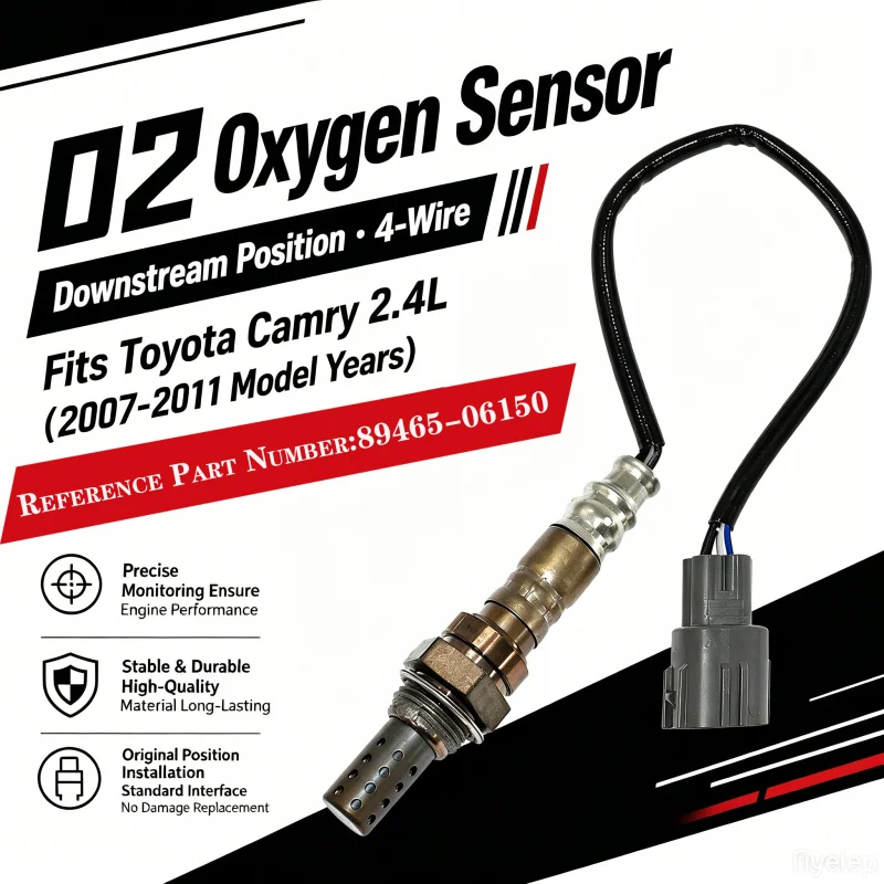 4-Wire Rear O2 Oxygen Sensor Reference Part Number 89465-06150 For Toyota Camry 2.4L 2007-2011 Solve P0420 Code