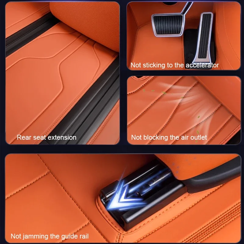 Para LYNK & CO 900 2025-presente alfombrilla protectora de pie de coche antideslizante de cuero de napa personalizada accesorio de almohadilla de suelo impermeable de lujo para automóvil
