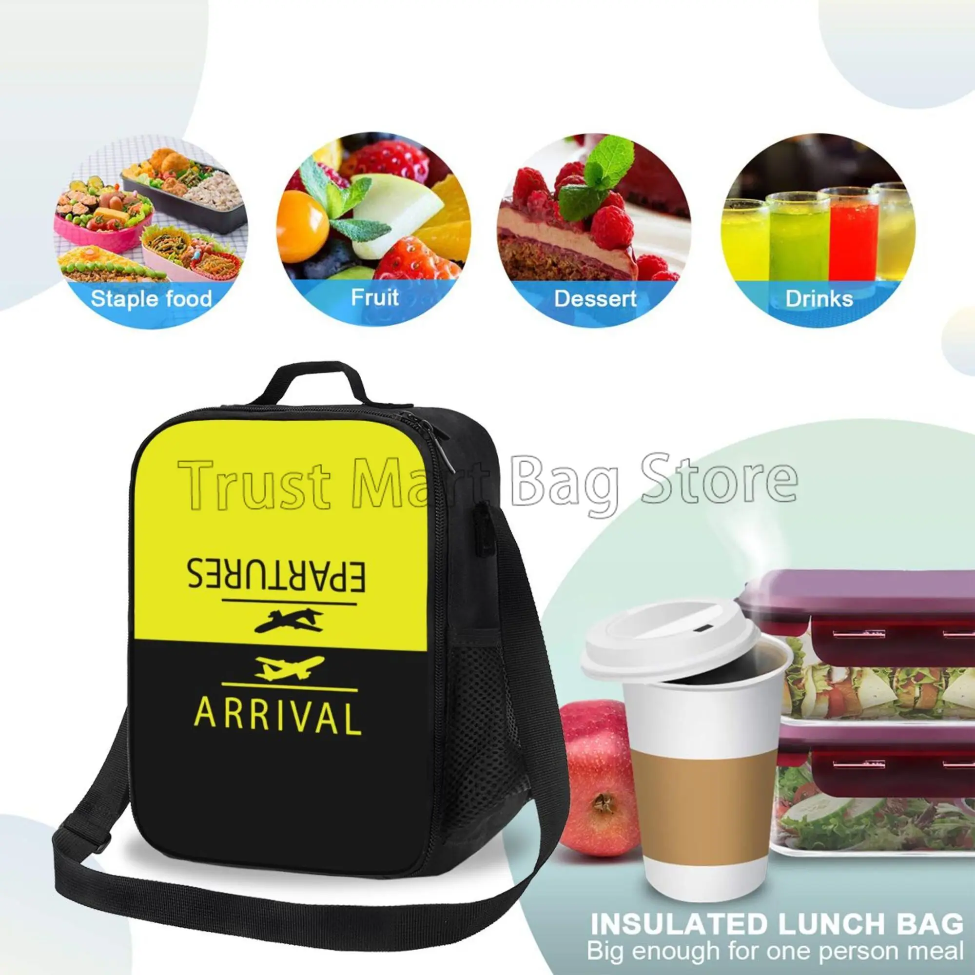 Pilot Thermal Insulated Lunch Bag Flying Aeroplane Aviation Gift Portable Lunch Container School Children Food Storage Bento Box