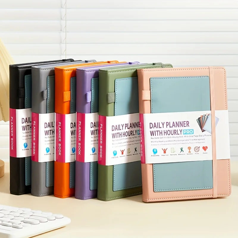 1pc Daily Planner Appointment Book To-do List And Notebook For Goal Achievement A5 Size Undated And Duration 1 Year