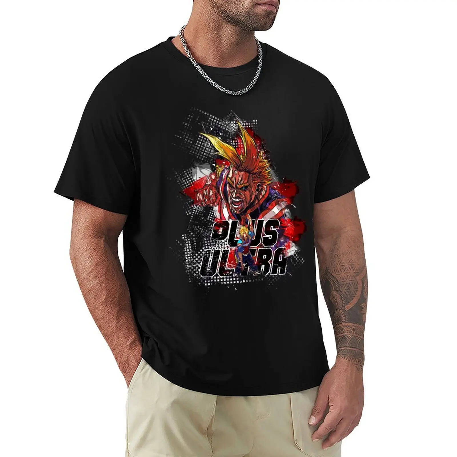 All Might Plus Ultra T-Shirt anime figures kawaii clothes basketball graphic tees oversized t shirt plain black t shirts men