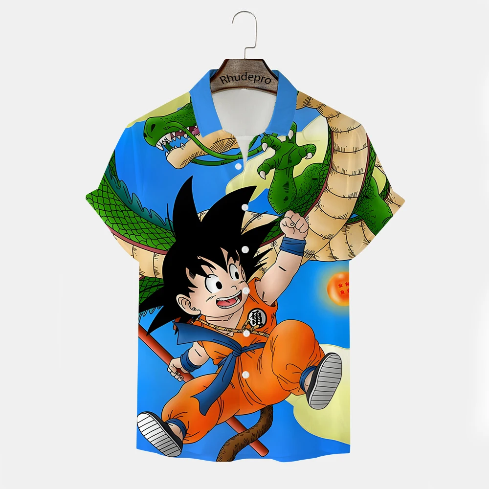 Goku Anime T-Shirt masculina, Camisetas extragrandes, Roupas de manga curta, Roupas Y2K, Novo Presente, 5XL