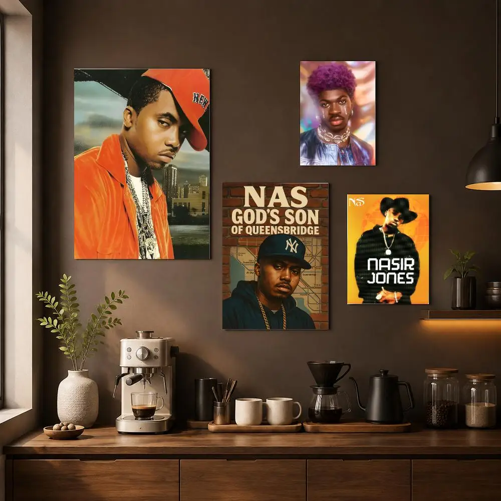 L-Lil Nas X Poster Waterproof Wall Art Sticker For Home Living Room Bedroom Bar Vintage Decor High Quality Print Gift
