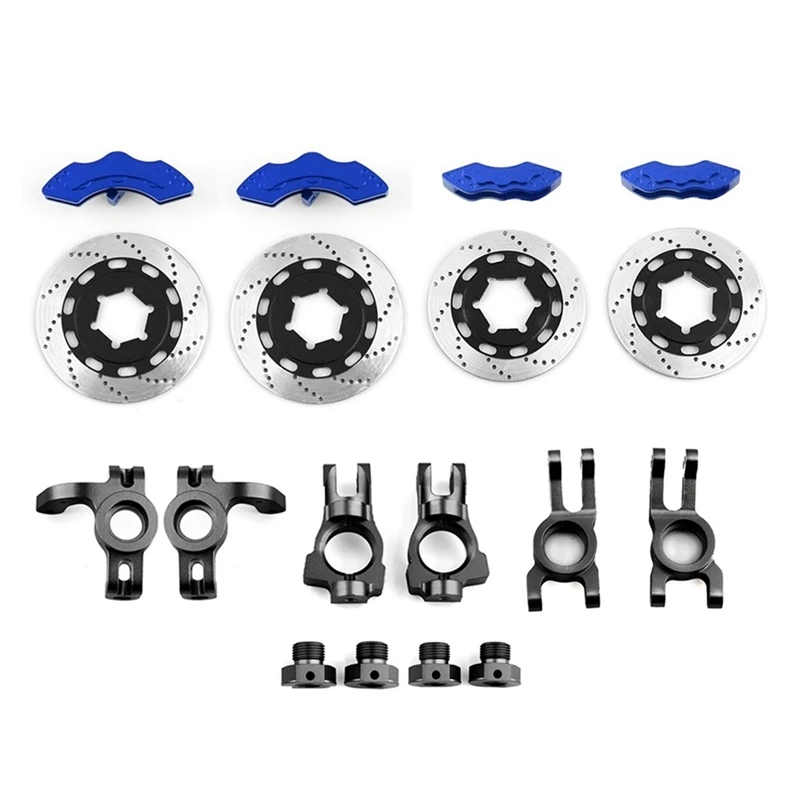 Metal Steering Block C-Hub Carrier Rear Hub Carrier Brake Disc For 1/7 Scale KM Citron C3 Rally RC Car Upgrade Parts