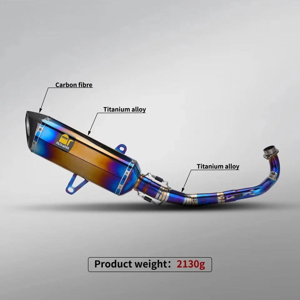 ZONTES 350E Full Titanium Alloy AK Titanium Muffler Exhaust System Retrofit/Upgrade New Motorcycle From Guangdong China