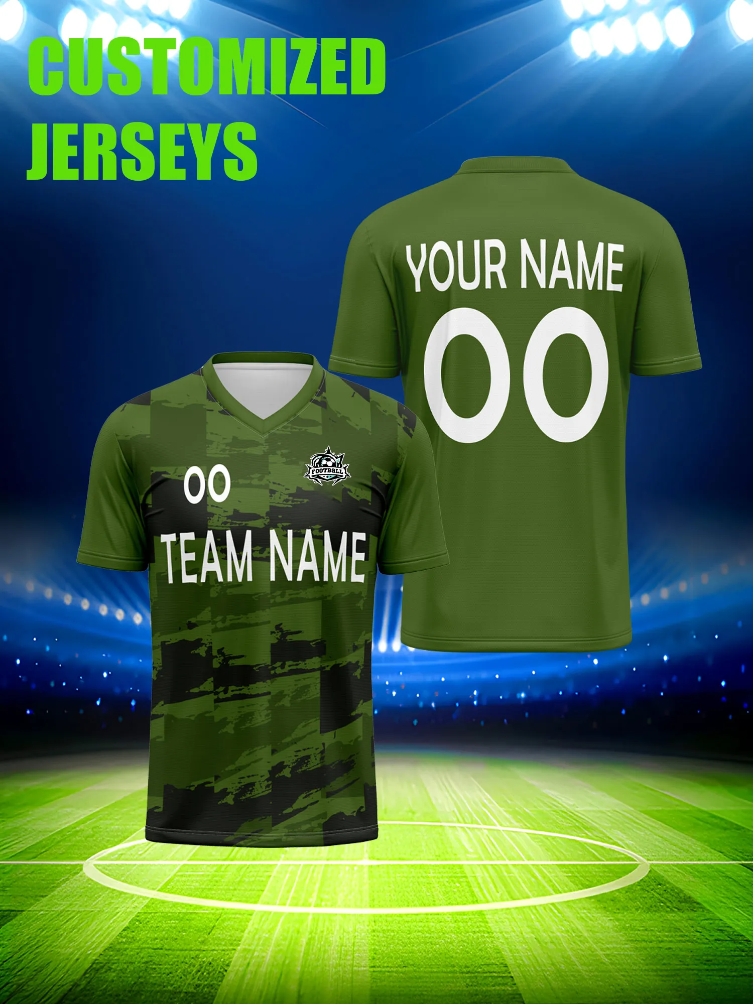 

Футбольная форма на заказ с индивидуальным изображением, номером и именем, прочная полиэстеровая форма для взрослых, для повседневного использования, для болельщиков.