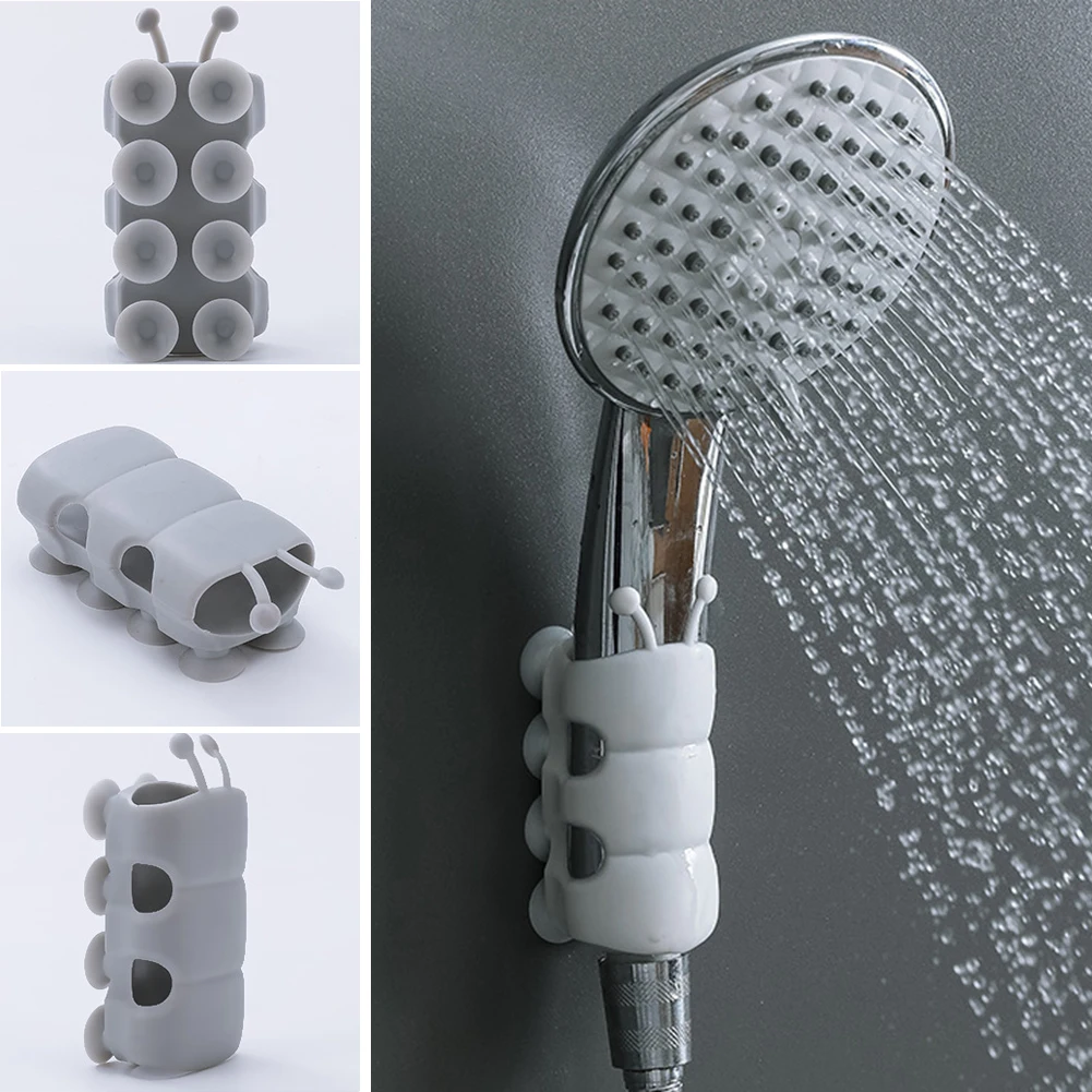 Shower Head Holder Wall Suction Bracket Home Bathroom Silicone Shower Sucker Removable Accessories Punch-free Suction Cup