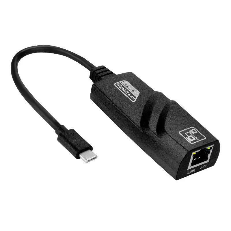 10/100/1000Mbps سلكي USB 3.0 TypeC /USB إلى Rj45 Lan Ethernet محول RTL8153 بطاقة الشبكة للكمبيوتر ماك بوك ويندوز والكمبيوتر المحمول