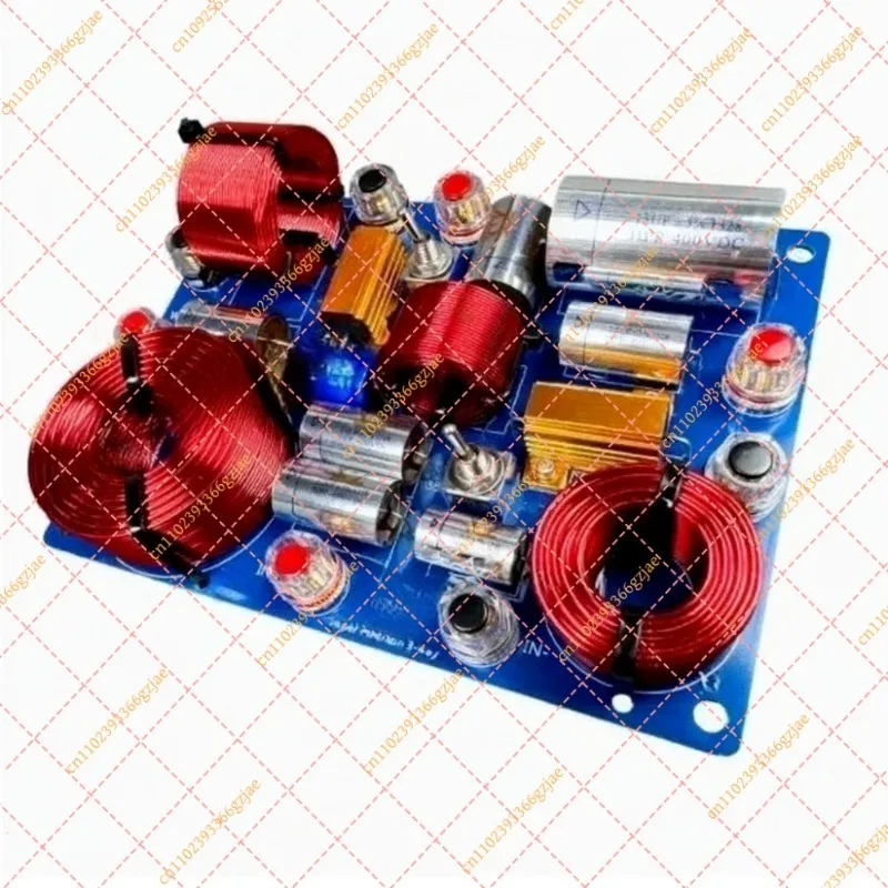 Adjustable 3-Way HiFi Speaker Frequency Divider, High Medium Low Crossover, Welding-Free for DIY Audio