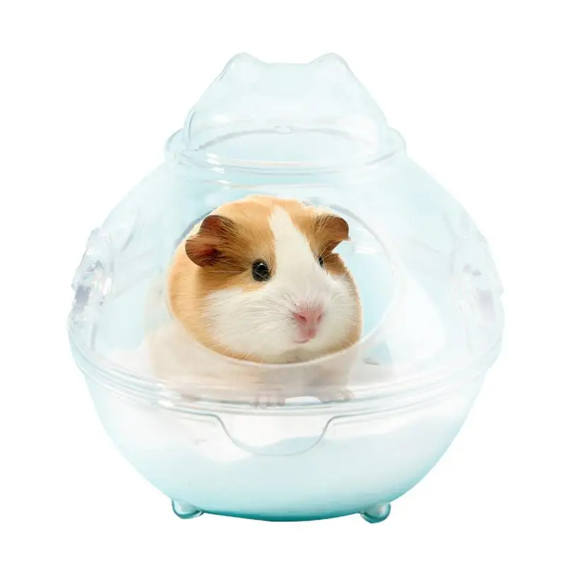 Sand Bath For Hamsters Transparent Hamster Bath Sandbox Dust Bath Container Hamster Bathroom Washable Bath Box Dust Bath Tub For