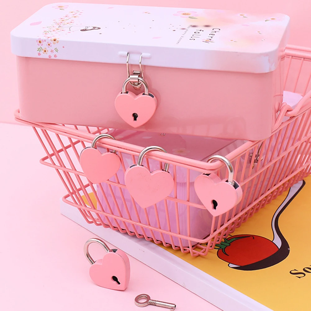 

2 Pcs Portable Mini Shaped Luggage Padlock Multi Functional Drawer Cabinet Lock for Suitcase Diary Small Security