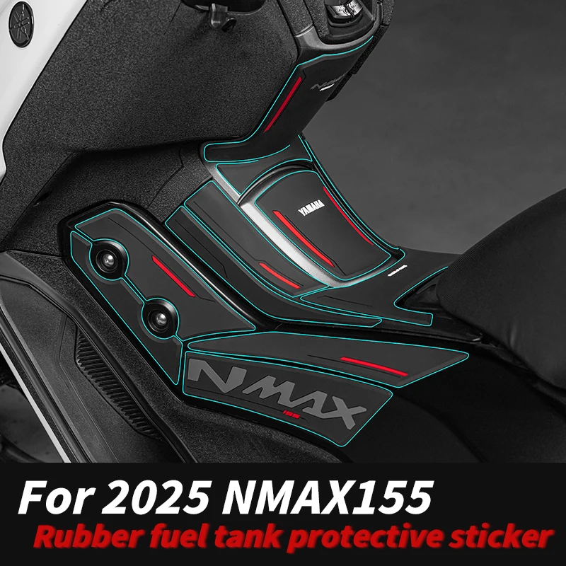 

For YAMAHA NMAX155 Rubber Fuel Tank Pad Stickers Kits Motorcycle Decoration And Protective Gas Tank Abrasion Resistant Decals