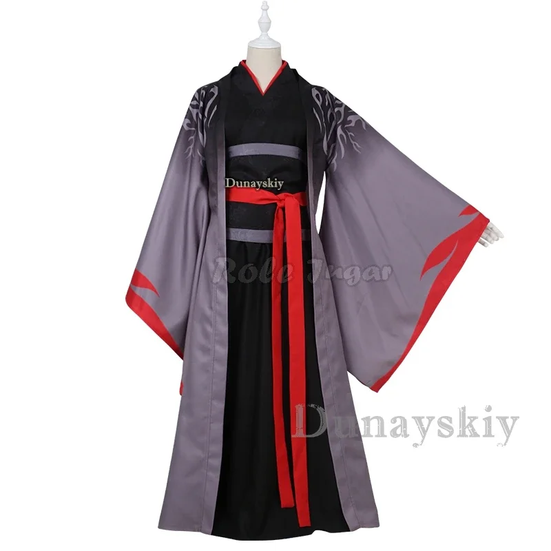 أزياء كوسبلاي وي ووشيان/لان وانغجي التأثيرية القديمة مو داو زو شي غراند ماستر من زراعة الشيطاني أزياء الهالوين الباروكات