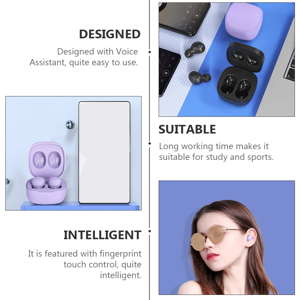 

Wireless Earphones Headphones Portable In Ear Fingerprint Touch Long Working Time Study Sports