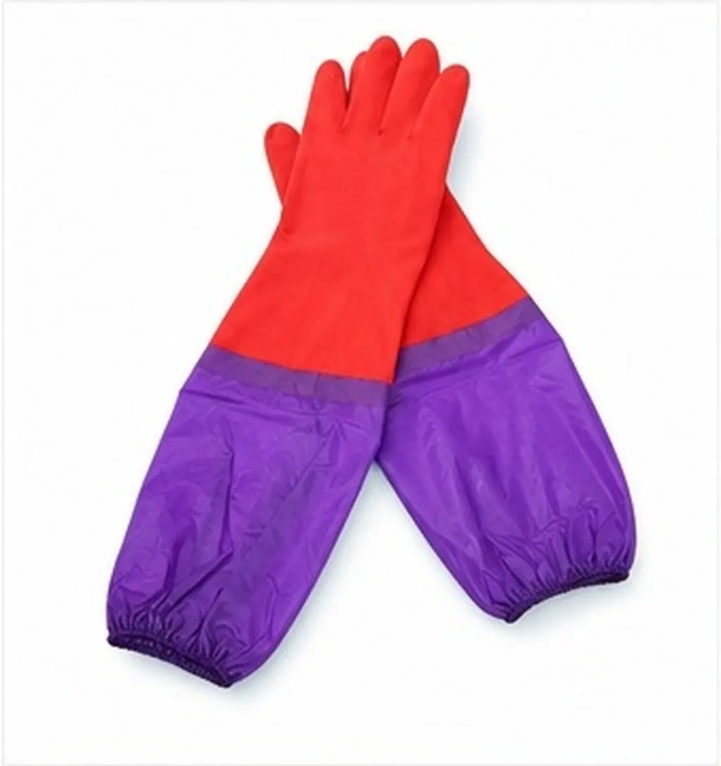 1Pair Water Resistant Aquarium Gloves Elbow Length for Handling Coral Anemones Aquarium Water Change Fish Tank