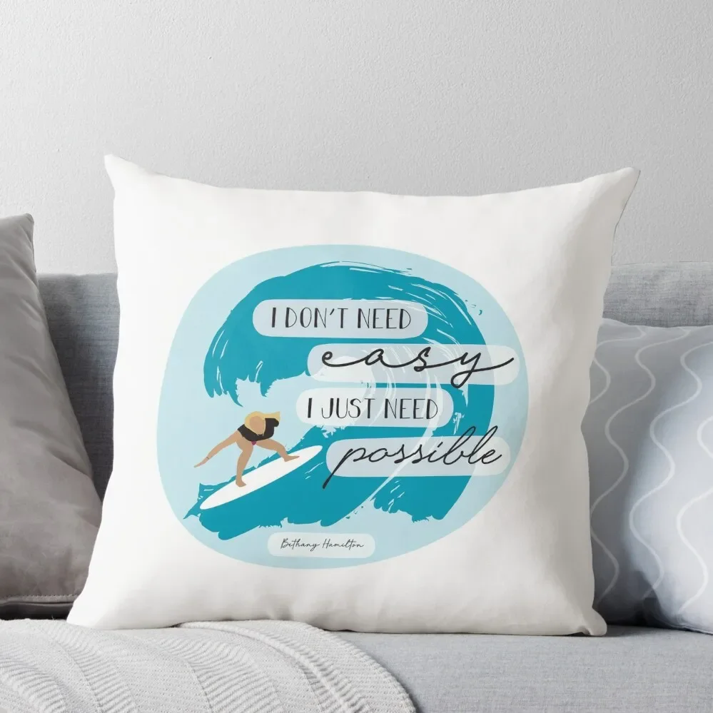 

Inspiration Quote - Bethany Hamilton Throw Pillow Christmas Throw Pillows Covers pillows decor home Pillowcases Plaid Sofa