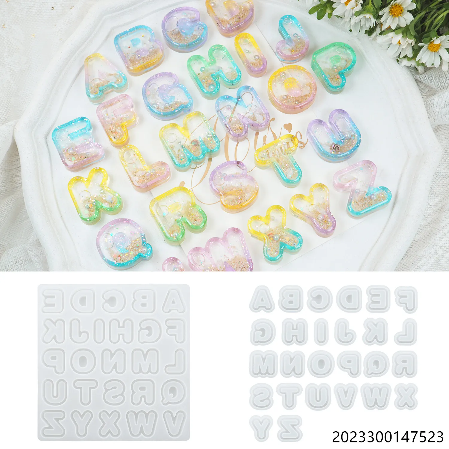 DIY Resin Art Letter Silicone Mold Glitter Shaker Bag Charms Mold Resin Shaker Molds Creative Resin Art Craft DIY