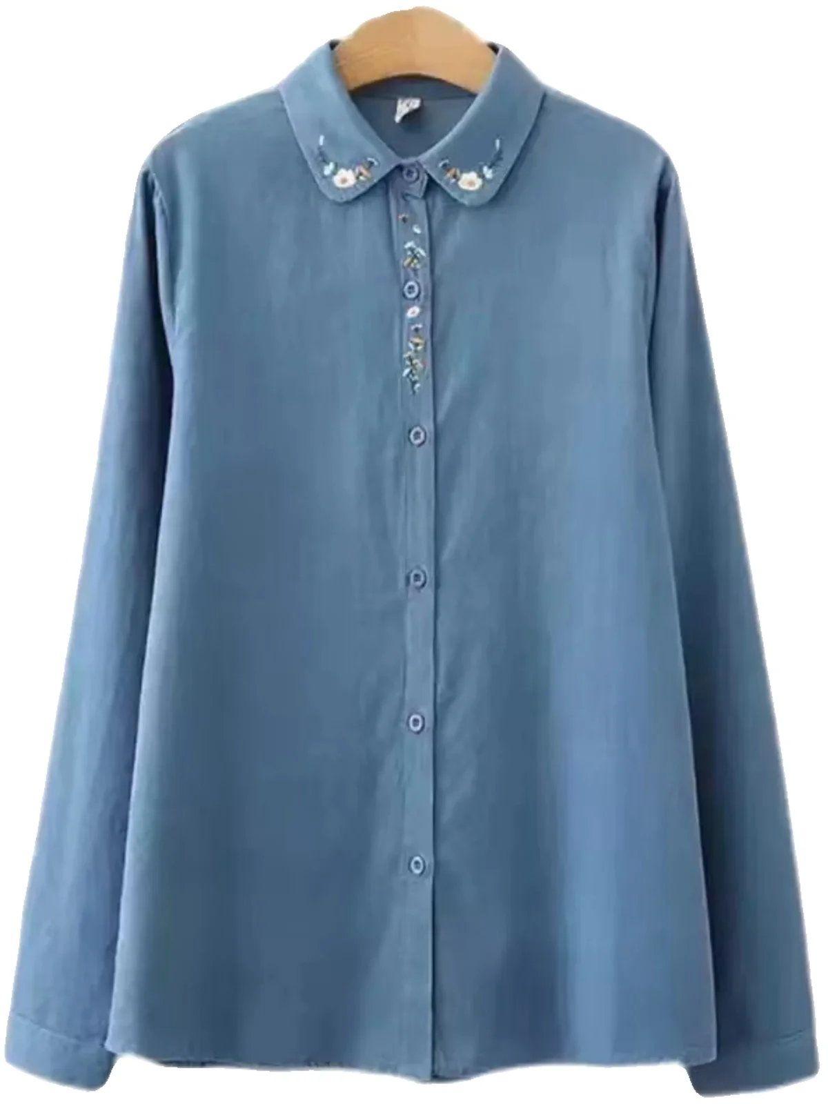 Ele المرأة طويلة Sve المطرزة irt ربيع الخريف قاعدة طبقة الكورية Sle Fre التصميم الفني عارضة Ne #5