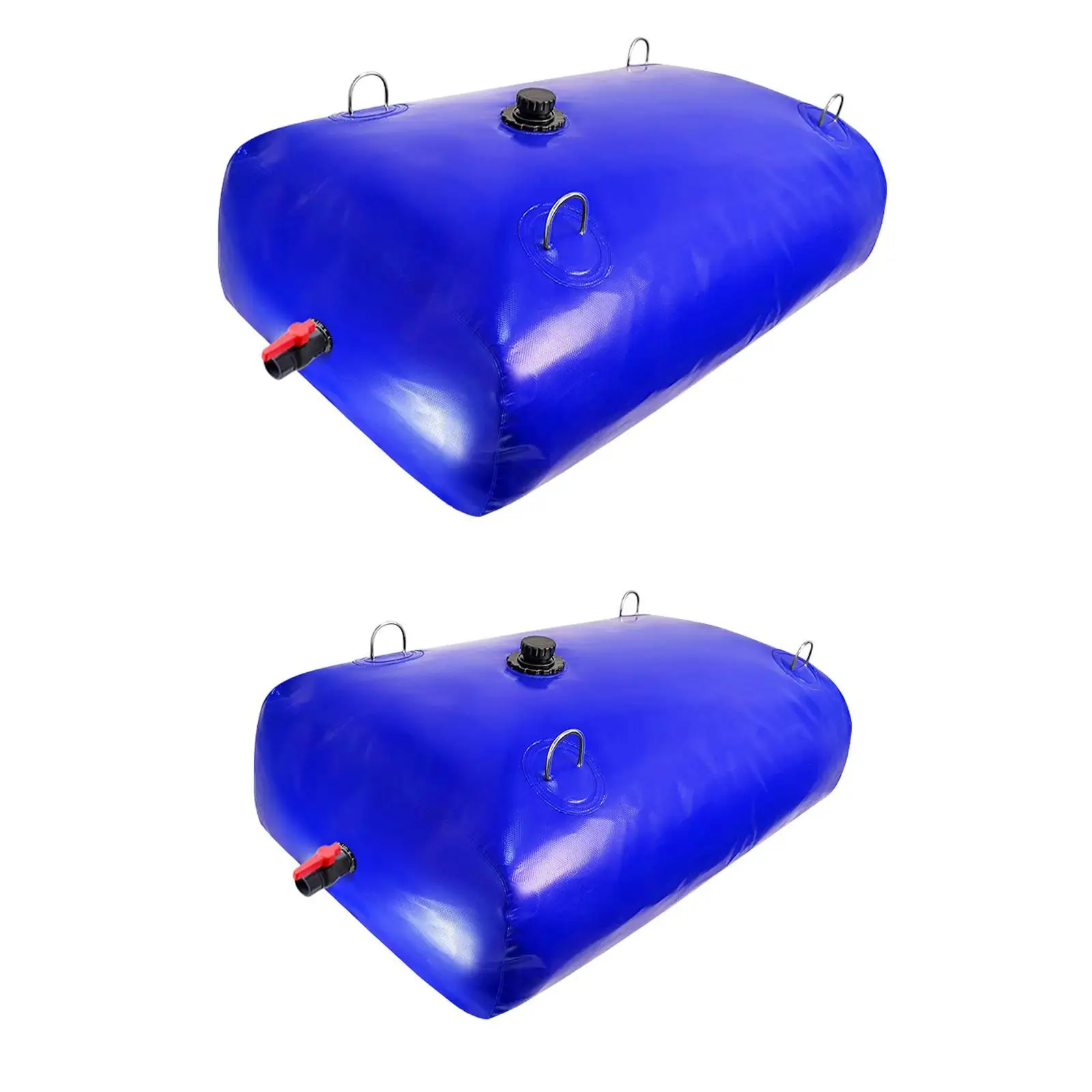 Wasserblasentank, zusammenklappbarer Wasserbeutel, blaues PVC-Zubehör mit Ventil, Wasservorratsbehälter für Wohnmobile, Outdoor-Aktivitäten, Hinterhof