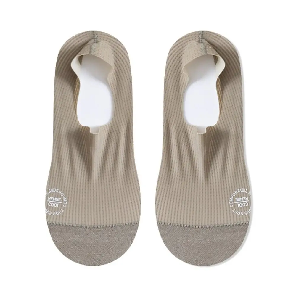 

Comfortable Non Slip Men's Socks Low Cut Cotton Sole Invisible Boat Socks Breathable Mesh Thin Socks Summer