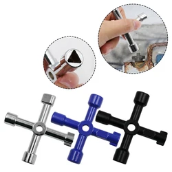 Universal Cross KEY Triangle KEY for Train Electrical Elevator Cabinet Valve Alloy Triangle Square