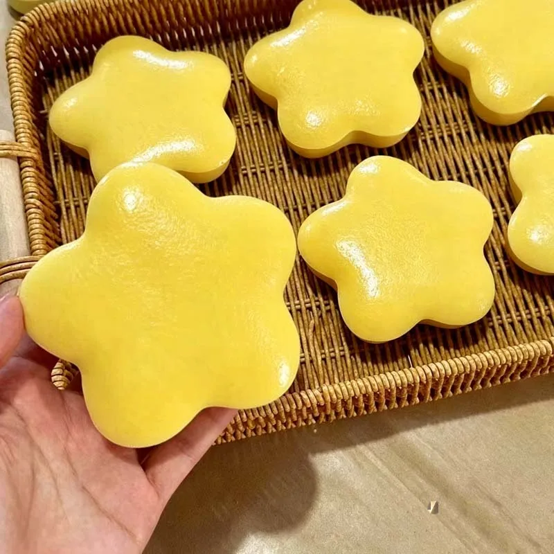Yellow Squishy Star Fidget Toy Slow Rising Pinch Stress Relief Squeeze Toy Sensory Soft Slow Rebound Decompression Fidget Toys ﻿