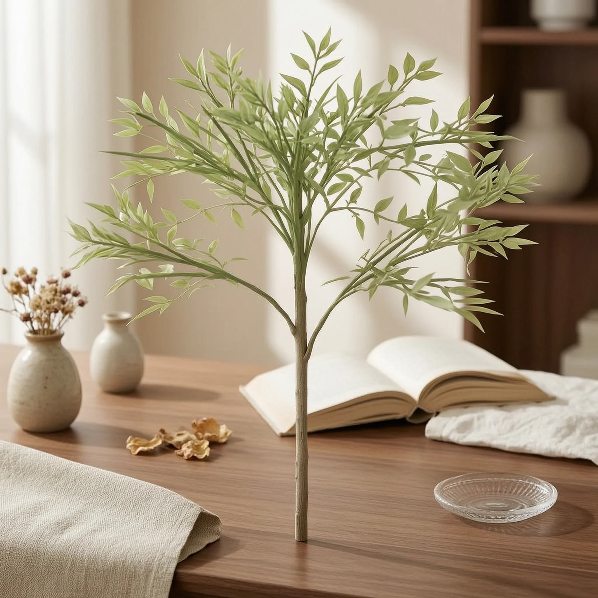 Rama Decorativa Artificial de 120 cm, Rama de Planta Artificial para Decoración del Hogar, Relleno para Jarrones, Flexible