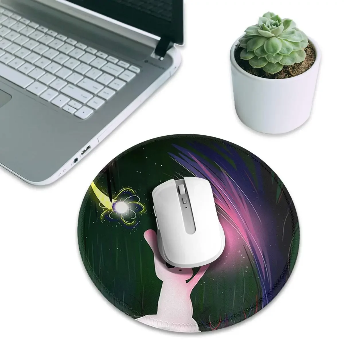 Rain World Slugcats Pattern Game Round Mouse Pad Computer Keyboard Mouse Mat Gaming PC Desk Mat Office Table Mats