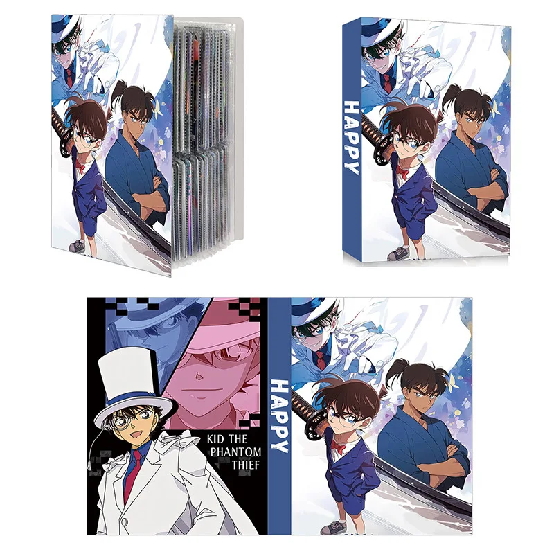 240PCS Detective Conan Card Album Map Letter Folder Binder Notebook Game Collection Toy Conan Edogawa Rachel Moore Jimmy Kudo