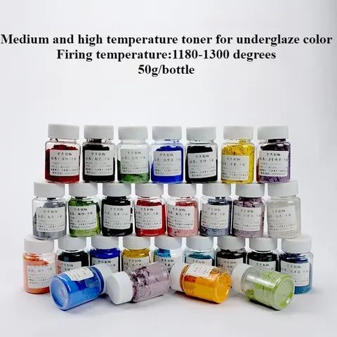 50g Ceramic Underglaze Color Toner Pottery Standing Clay Kneading Glaze Powder Pottery Pigments