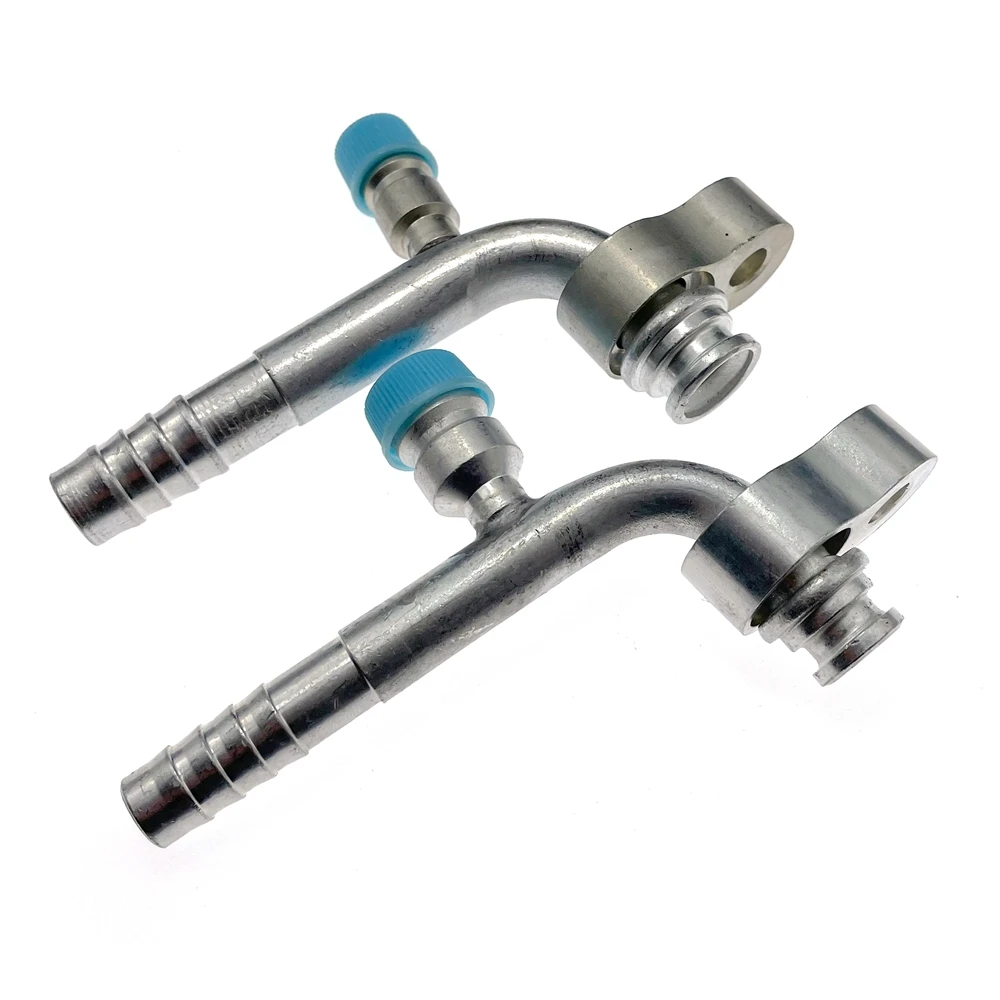 2pcs Air Conditioning Compressor Connector, Compressor Configurator, High and Low Pressure Outlet Connector