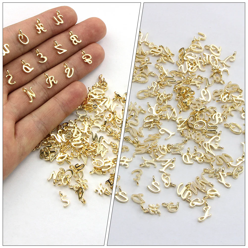 

104Pcs Alloy Letter Charm Alphabet Pendants DIY Accessories Creative Jewelry Making Supplies Necklace Bracelet Keychain Charms