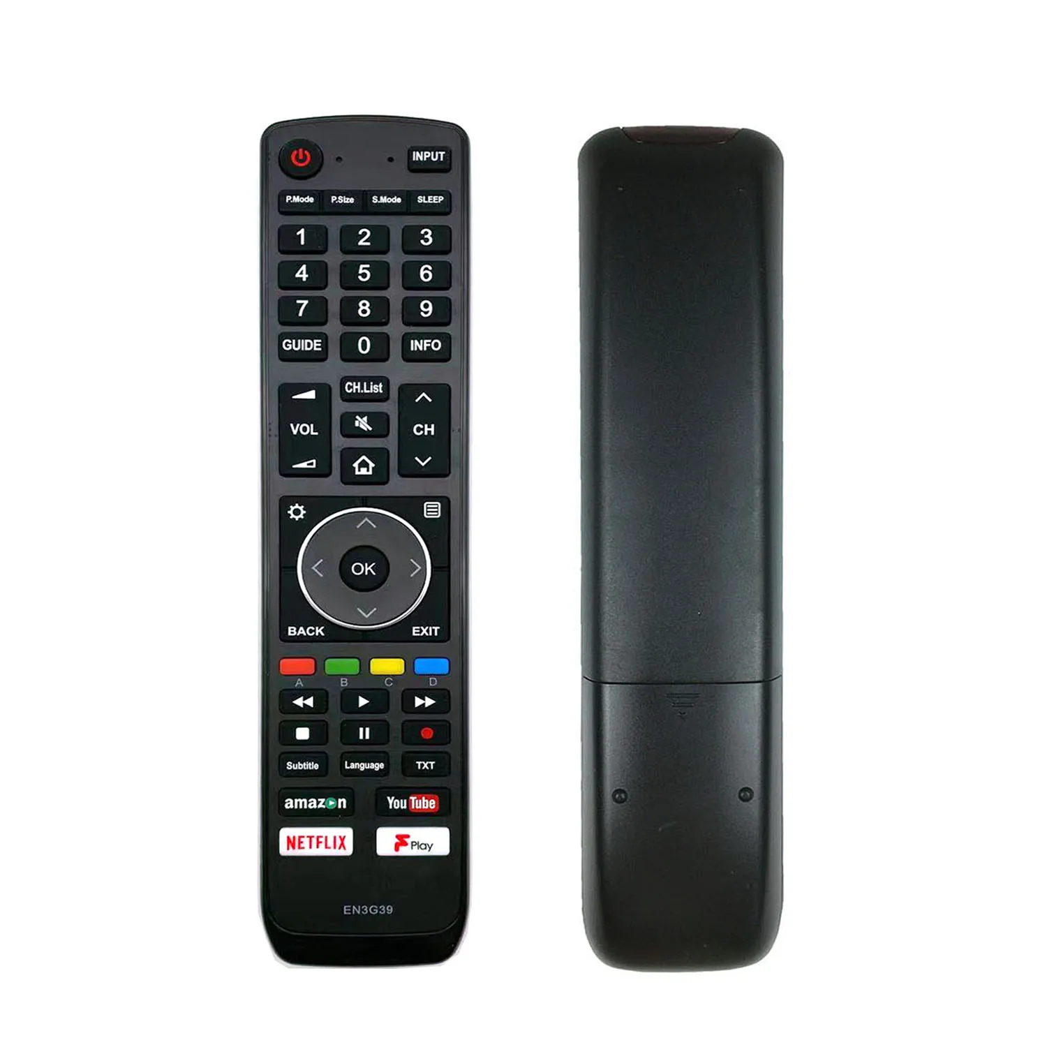 EN3G39 Remote Control for Hisense TVH49N5500 H43A6200UK H50N5300 H55A6200 H65A6200 H49N5500UK H49N5700UK H50N5300UK H55N5700U