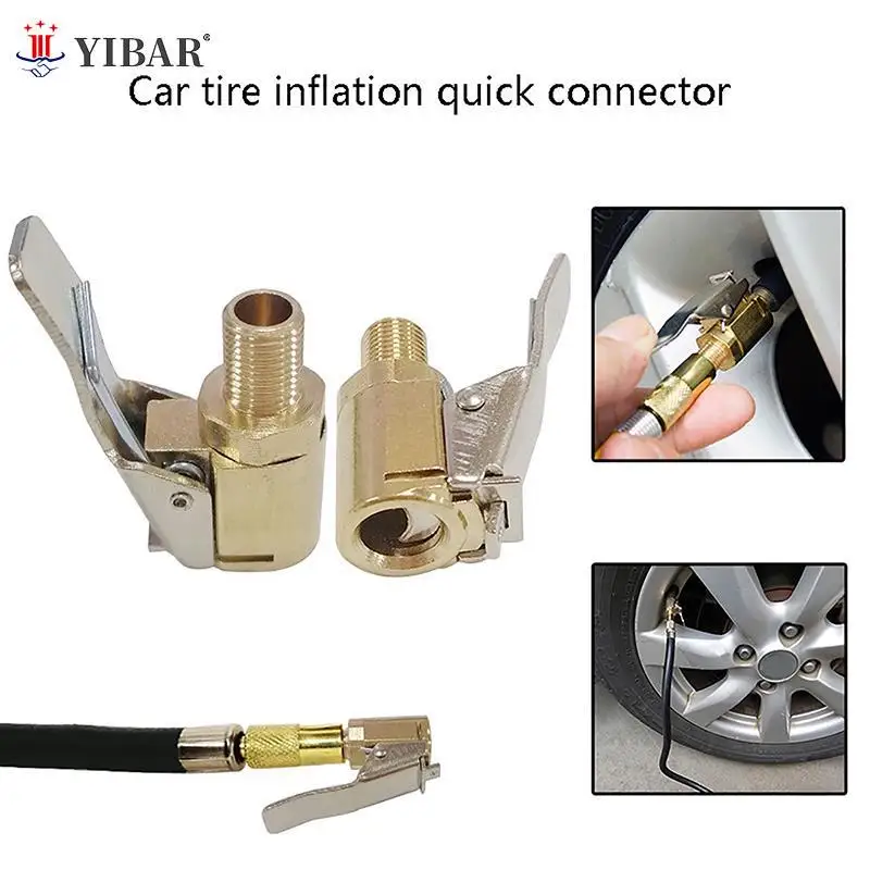 

Portable Car Tire Air Inflator Hose Inflatable Pump Connection Locking AirChuck Clamp Connector Adapter Car Accessories Compre